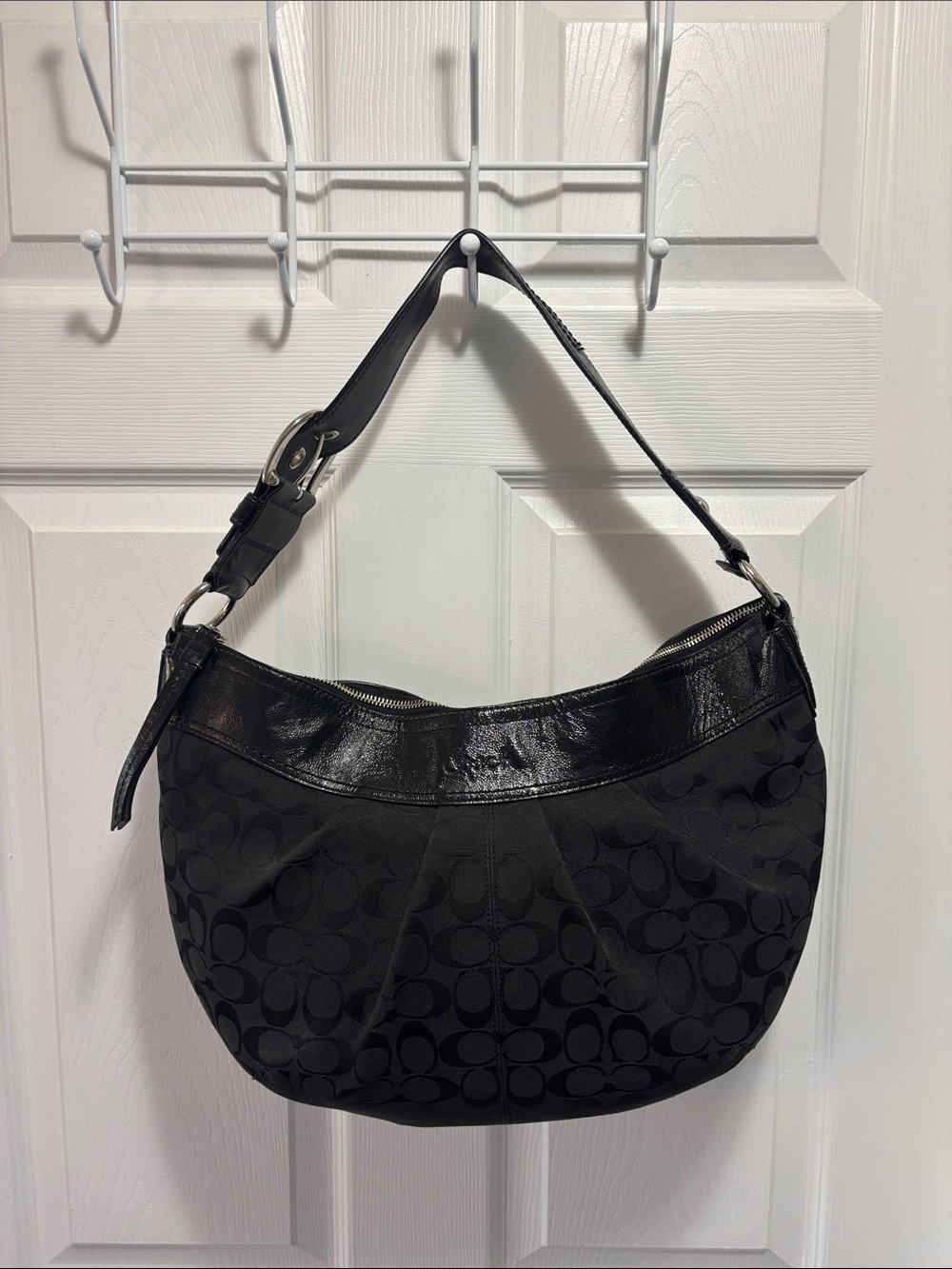 Coach Vintage Signature Pleated Jacquard Large Hobo Bag